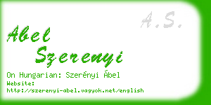 abel szerenyi business card