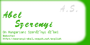 abel szerenyi business card